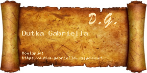 Dutka Gabriella névjegykártya