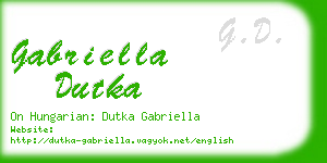 gabriella dutka business card